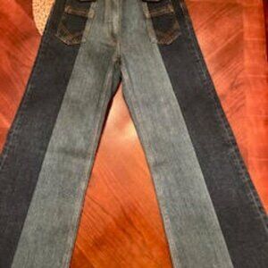 Gerard Darel Paris Two Toned Wide Leg Jeans Size 36 (In new condition)